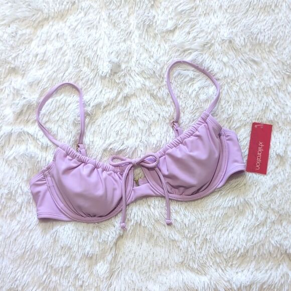 NWT Xhilaration Light Purple Demi Keyhole Bikini Top - Picture 2 of 9